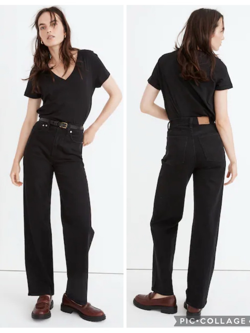 EUC Madewell The Perfect Vintage Wide-Leg Jean in Belmere Wash Comfort Stretch